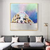 Hand Painted Cartoon Animal On Canvas Oil Painting Canvas