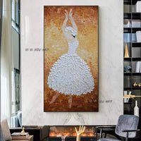 Ballet thick Painting Hand Painted Ballet On Canvas Hand Painted Modern thick knife OIL PAINTING Home Wall Hotel Decor