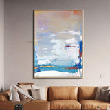 Stylish Simplicity Hand-Painted Abstract Oil Modern Minimalist Porch Style Hotel Custom Vertical Version