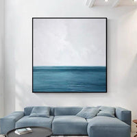 Blue and White Landscape Modern Style Abstract Paintings Poster Canvas Art