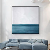 Blue and White Landscape Modern Style Abstract Paintings Poster Canvas Art