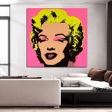 Andy Warhol Marilyn Monroe Hand Painted Oil Painting Figure Abstract Art Canvass