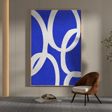 Hot Selling Blue White Acrylic Painting Modern Decor Canvas Wall Art Hand Painted Canvas Oil Painting Unframed