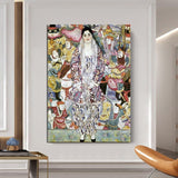 Hand Painted Portrait of Maria Beale Canvas Painting Gustav Klimt Oil Paintings Room