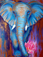 DIY 5d Diamond Painting Full Drill Animal Diamond Elephant Decorations For Home