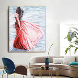 Home Good Woman Portrait Oil Painting Hand Painted Wall Hangings Girls Painting Artwork For