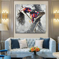 Hand Painted Abstract Figure HandPainted Dancing Men and Women Oil Painting Canvass