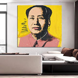 Hand Painted Oil Painting Andy Warhol Mao Zedong Character Portrait Canvas Decors