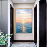 Abstract Hand Painted Landscape Painting On Canvas For Bedroom