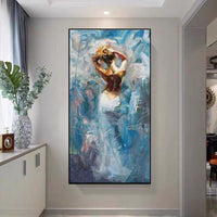 Famous Artist Hand Painted Dancing Girl Canvas Wall High Quality Modern Wall Art artwork