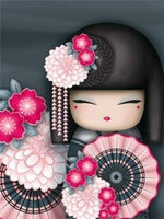 DIY Diamond Painting Cartoon Full Square Japan Dolls 5d Diamond Painting Picture Of Rhinestone Mosaic