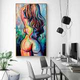 Portrait painting Hand Painted Sexy Nude Woman Body On Canvas