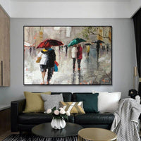 Hand Painted Modern Impression Landscape Abstrac Hand Painted People Oil Painting Painting Canvas