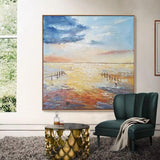 Modern Impressionist Landscape Painting Hand Painted Abstract Oil Painting On Canvas Decor As