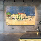 Hand Painted Van Gogh Famous Oil Painting Home in Arles Canvas