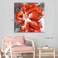 Hand Painted Oil Painting Hand Painted Abstract Flowers Landscape On Canvas