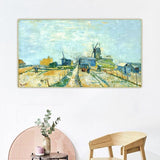 Hand Painted in the Montmartre Vegetable Garden Vincent Van Gogh Hand Painted Oil Painting Abstract Room Decors