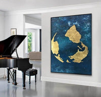 Canvas Wall Art Abstract Earth Painting On Canvas Oversized Wall Art Vertical Original Abstract Painting