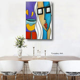 Hand Painted Oil Painting Modern Cartoon Figures Abstract Wall Art Canvas Wall Paintings Decor