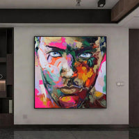 Hand Painted Francoise Nielly Palette knife portrait Face Oil painting Character figure canva wall Art picture As