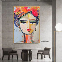 Hand Painted Oil Painting Classic Retro People Abstract Painting For Bedroom Room