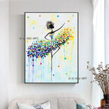 Hand Painteds On Canvas Abstract Art Ballet Modern Home Villa hotel Corridor