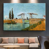 Hand Painted Oil Paintings Van Gogh Road with Cypress Wall Art Impressionist Decoration