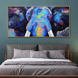 Hand Painted Oil Painting Decorative Ornament Hand Painted Canvas Animal Abstract Elephant