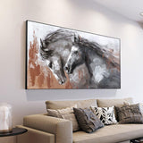 Hand Painted Abstract Horse Oil painting On Canvas Running Horses Wall Art Animals Acrylic Painting