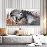 Hand Painted Abstract Horse Oil painting On Canvas Running Horses Wall Art Animals Acrylic Painting