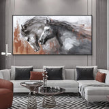 Hand Painted Abstract Horse Oil painting On Canvas Running Horses Wall Art Animals Acrylic Painting