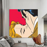 Hand Painted Canvas Painting Roy Lichtenstein Pop Art Cartoon Oil (Hand Pained!)