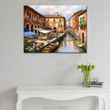 Mediterranean Venice Canal Seascapes painting wall picture (hand painted)