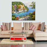 Mediterranean beautiful views Seascapes painting painted on canvas (hand painted)