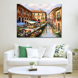 Mediterranean Venice Canal Seascapes painting wall picture (hand painted)