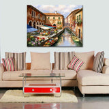 Mediterranean Venice Canal Seascapes painting wall picture (hand painted)