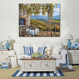 Mediterranean garden landscape painting wall picture painted on the canvas (hand painted)