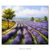 Mediterranean landscape lavender painting wall picture canvas (hand painted)