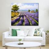 Mediterranean landscape lavender painting wall picture canvas (hand painted)