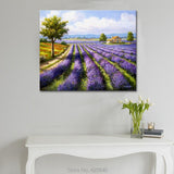 Mediterranean landscape lavender painting wall picture canvas (hand painted)