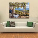 Mediterranean garden landscape painting wall picture painted on the canvas (hand painted)