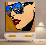 Hand Painted Roy Lichtenstein Pop Art Cartoon Oil Paintings On Canvas (Hand Painted!) 40 Inch X