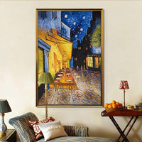 Hand Painted Van Gogh Famous Oil Painting Cafe Terrace At Night Canvas