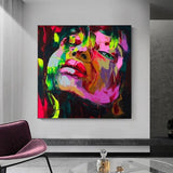 Hand Painted Modern Abstract Fine Art Francoise Nielly Style Artwork Canvas Painting Art