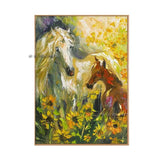 Hand Painted Horse Head Animal Wall Hanging Canvas Art Painting Artwork For Hotel Hall Decor