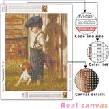 DIY 5D Diamond Painting Little Boy And Dog Full Square Drill Rhinestone Diamond Kid Mosaic Home Decor