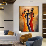 Hand Painted People Oil Painting Canvas Ethnic Style Woman Abstract Morden Hand Painted On Canvas Art Decor