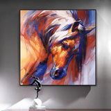 Hot Sales Hand Painted Horse Animal Original Canvas Painting Modern Artwork Thick Oil For Living