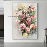 Texture Thick Flower Hand Painted Modern Canvas Wall Art Hand Painted