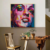 Hand Painted Francoise Nielly Palette knife painting portrait Palette knife Face Oil painting Impasto figure on canvas As